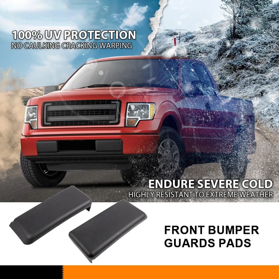 Front Bumper Guards Inserts Pads Caps Pair LH+RH For Ford F150 F-150 2009-2014 Foto 2 de 4