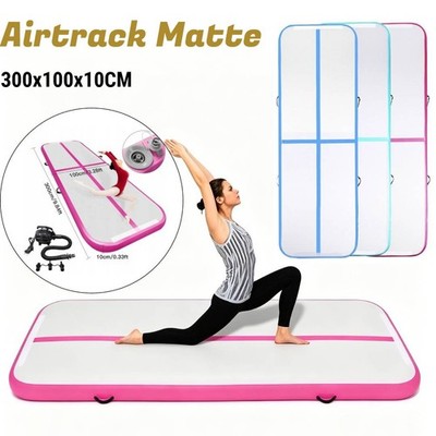 Airtrack Matte 3mx1m Aufblasbare Gymnastikmatte Tumbling Matte inkl. Luftpumpe