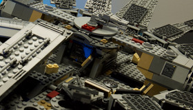 Lego 75105 Millennium Falcon Used W/ 3 Minifigures Rey(cracked torso) Fin BB8 