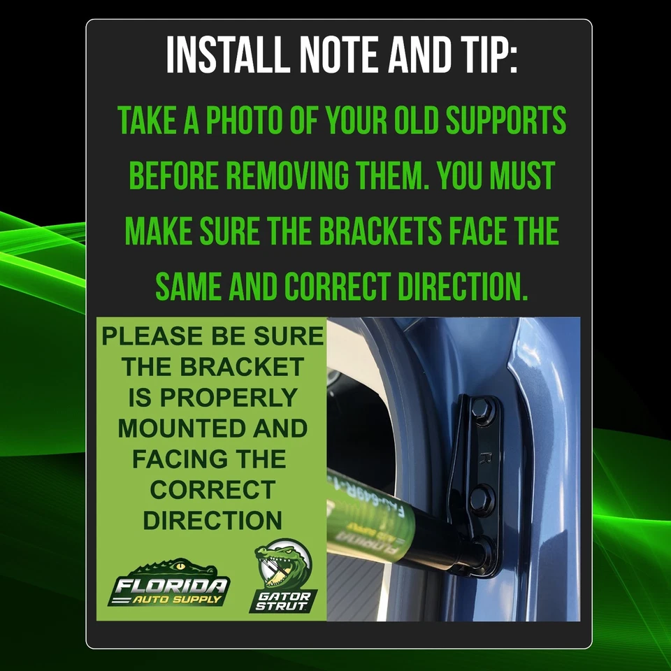 Two Rear Hatch Liftgate Gator Strut Lift Supports FAS-295 For 2004-2006 Scion xB - Image 4 of 4