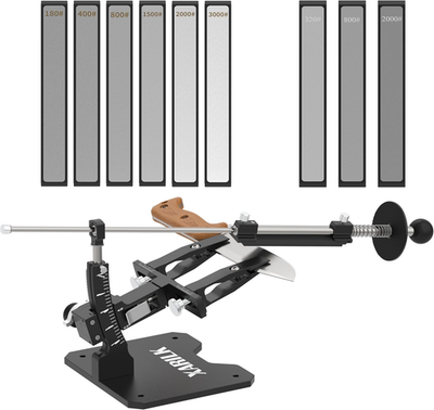 #ad GEN3 Guided Knife Sharpener System amp; 9 PCS Diamond Knife Sharpening Stones Set $149.93