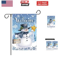 12x18 inch Winter Snowman Garden Flag 12x18 Double Sided Welcome Garden Flag ...
