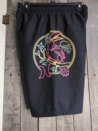 Hurley Boys Xl 18/20 Neon Graphic Board Shorts with Drawstring Waist Inseam 10" - Picture 3 of 4