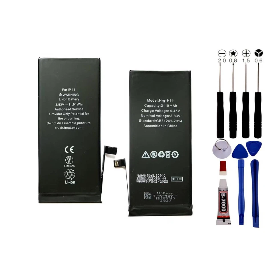 KOMI Batterie Pour iPhone 11 identique Original avec Outils