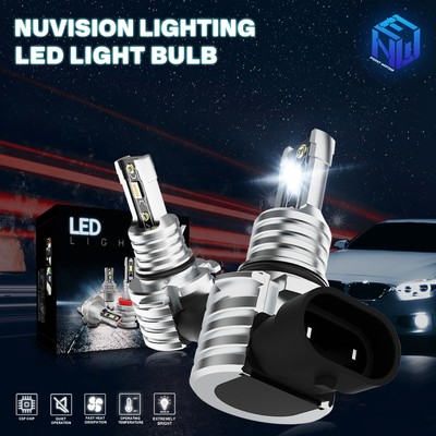 Nuvision 9012 HIR2 CSP White LED Headlight 6500K High Low Beam Fog Light Bulbs