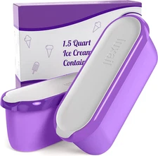 Ice Cream Containers for Homemade Ice Cream,Reusable Storage Freezer Ice Cream C