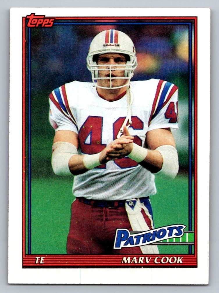 1991 Topps #609 MARV COOK New England Patriots NM
