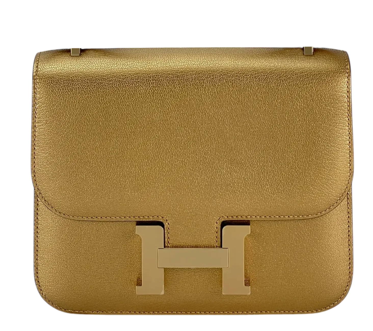 Rare! 2005 Autthentic Hermes Constance 18 Mini Metallic Chèvre Leather GHW