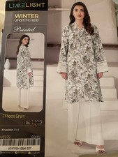 Limelight Winter Unstitched Khaddar Printed Shirt