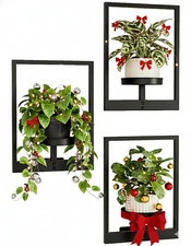 Bamworld Plant Stand Indoor Wall Decor Metal Plant Hanger 3 Pack (Patent Design)