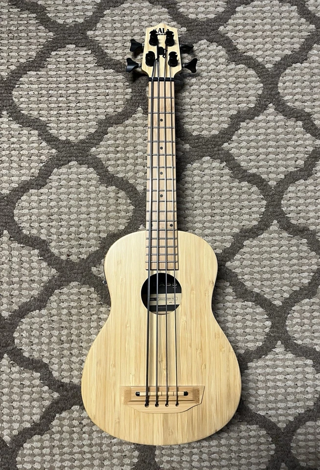 Kala U-Bass Bamboo Acoustic-Electric Bass Ukulele w/ Gig Bag - Image 2 of 4