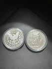 2013 1oz Britannia Proof Silver Round & 2016 1oz Morgan Silver Round