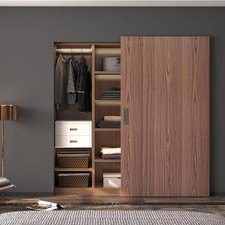 Barn Door Hardware Kit with Soft Close Mechanism,Invisible Wall Mount Aluminum