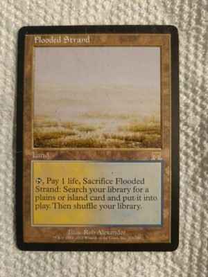 #ad #ad Flooded Strand Onslaught 2002 Lightly Played LP MTG Fetch Land Rob A. $68.00