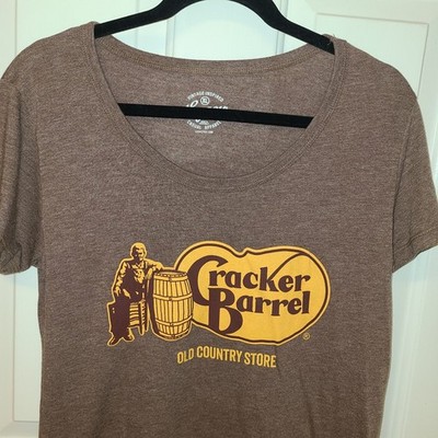 NWOT Cracker Barrel Old Country Store New and Old Logo Women's XL Round neck