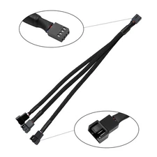 27cm Female-to-Male 4 Pin 1 to 3 Way Cooling Fan Water Cooling PWM Fan Adapter l