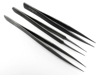 Titanium Tweezer Set of 3 Precision Tweezers Ultra Light Non-Magnetic High Te...