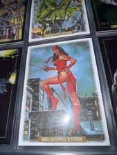 2024 Skybox Marvel Masterpieces 1992 ‘92 Platinum Canvas Card Elektra #22