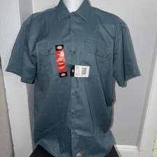Dickies Men's Short Sleeve Work Shirt Lincoln Green New W/Tags XLT