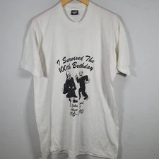 Screen Stars 100th Birthday Single Stitch T-Shirt 90s USA Men’s XL White