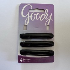 Goody Barrettes 3 pcs barrette 04414 women hair clip click 2.5" BLACK