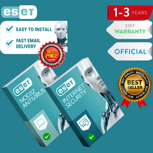 Eset Nod32 Antivirus / Internet Security - 1,2,3 Year 1 Device - Original Global