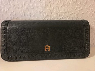 ETIENNE AIGNER Damen Geldbörse Portemonnaie Wallet LederSchwarz