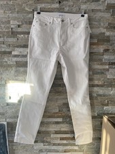 Ladies White Slim Leg Jeans Size 12/14 Regular Leg 