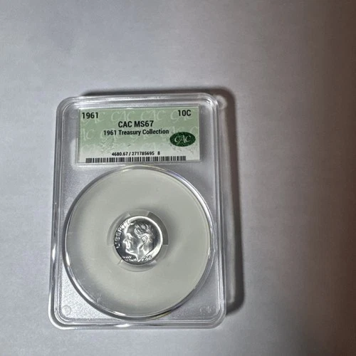 1961 NGC MS67 ROOSEVELT DIME SILVER 10c MS 67