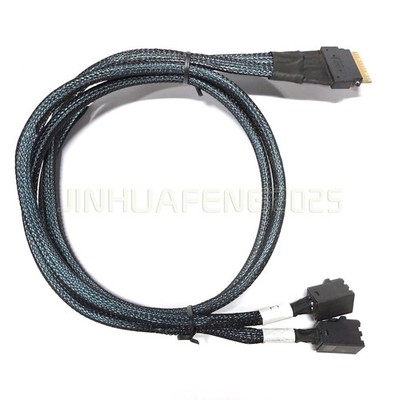 MINI SlimSAS SFF-8654 8i 4.0 to 2X SAS SFF-8643 server connection Cable 70cm