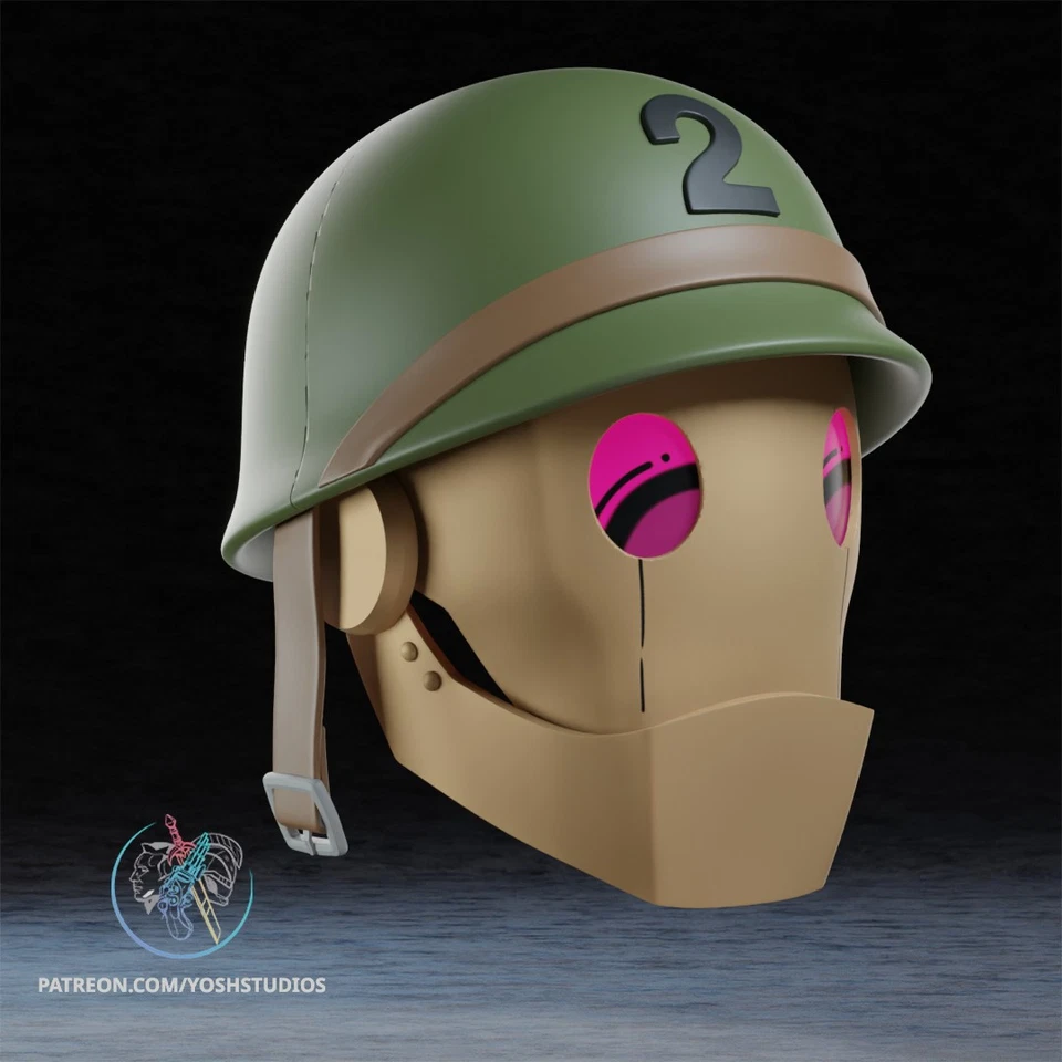 G.I. Robot Dc Creature Commandos Cosplay Mask 1:1 3d Printed - Image 4 of 4