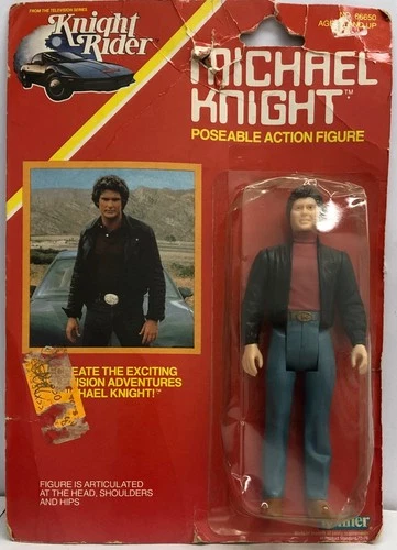 1982 Kenner Knight Rider MICHAEL KNIGHT David Hasselhoff  6" Figure Mint On Card