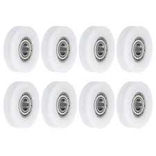 8pcs Nylon Pulley U-Groove Ball Bearing 6x27x7mm U Groove Roller Wheel
