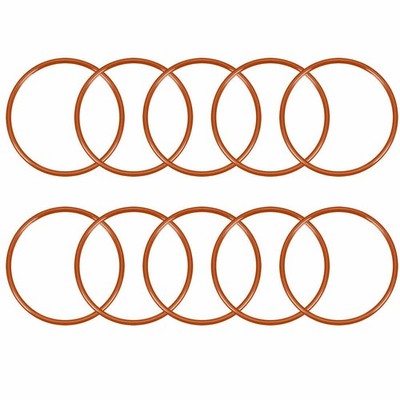 Silicone O-Ring 48mmx43.2mmx2.4mm VMQ Seal Rings Sealing Gasket Red 10PCS KD #jd