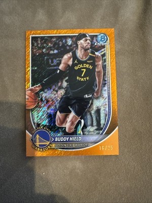 BUDDY HIELD 2025-26 Bowman Chrome Variation #BCV-37 Orange Shimmer #/25