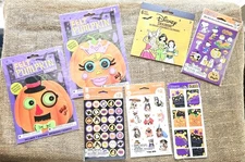 7pkgs Of Halloween Stickers Disney, Hallmark, American Greetings