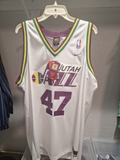 Vtg Nike XL +2 Length Utah Jazz Basketball NBA Jersey #47 Kirilenko NWT
