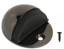 Black Nickel Projection 63mm/ 76mm Floor Mounted Round Dome Door Stop Matt Black