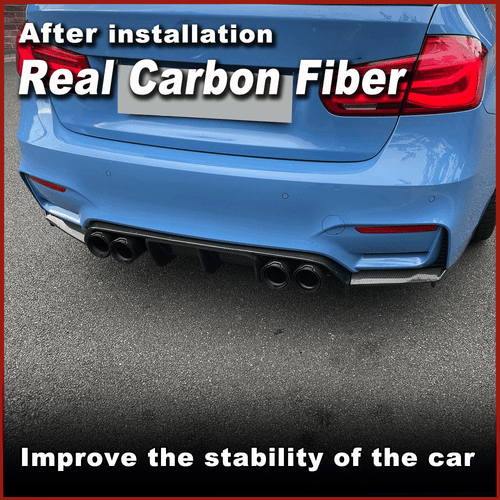 für BMW M3 F80 M4 F82 F83 2015-19 Carbon Splitter Flaps Wings Heck Seite Spoiler - Picture 2 of 9