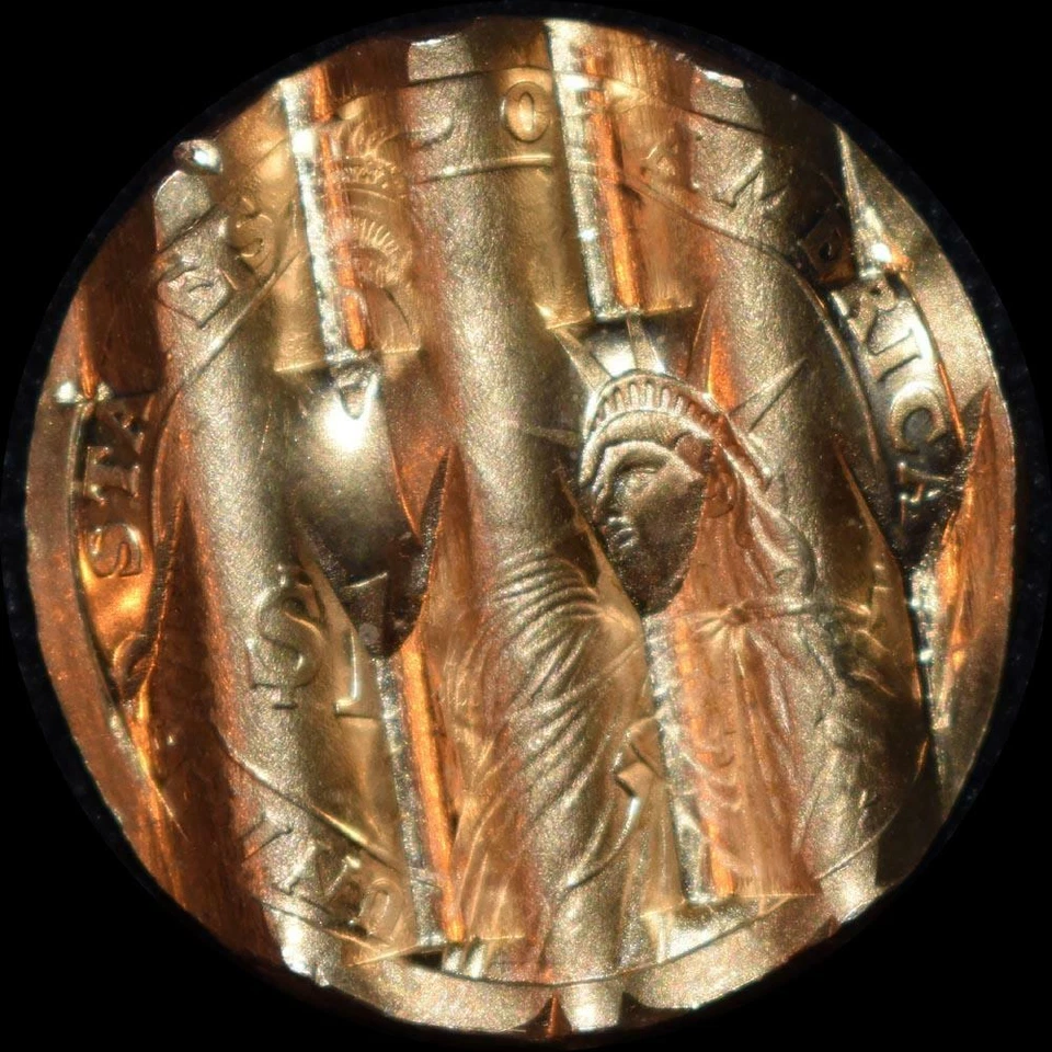 RARE Calvin Coolidge 2014-S PROOF Mint Cancelled Waffled Presidential $1 Error - Image 3 of 4