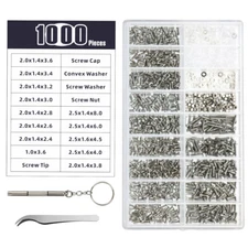 1000PCS Small Screw Nuts Micro Mini Bolt Electronics Assortment Set M1 M2 M2.5