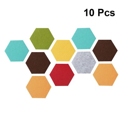  10 Pcs Felt Pin Board Hexagon Bulletin Boards for Offices Stickers