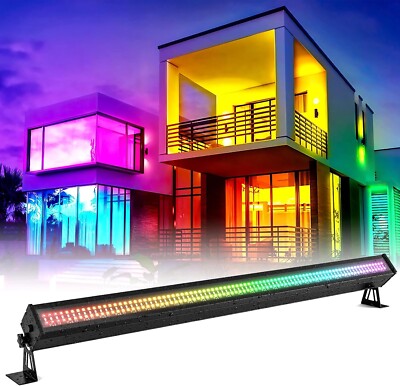 Wall Washer Light Bar, 100W LED, DMX & RDM Control, Waterproof IP65, Black