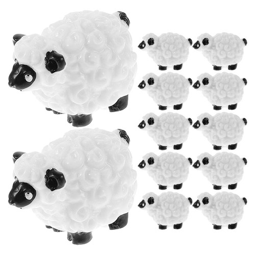 12 Pcs Micro Landscape Decorative Ornaments Garden Animal Sheep eBay