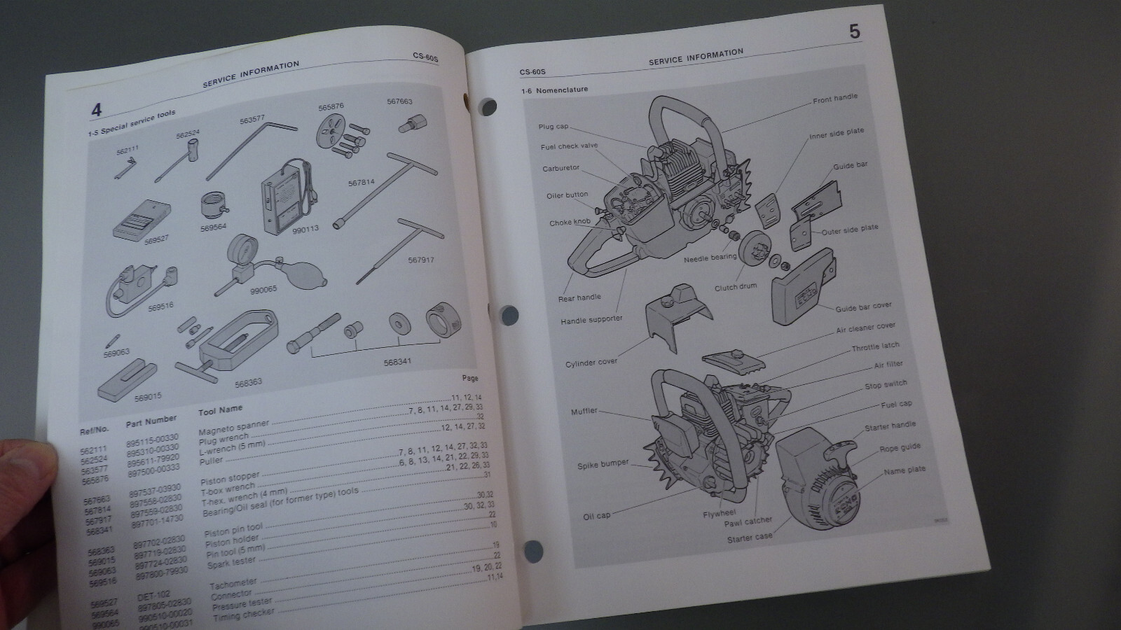 Vtg Original 1983 OEM ECHO Chainsaw CS60S Shop RepairService Manual