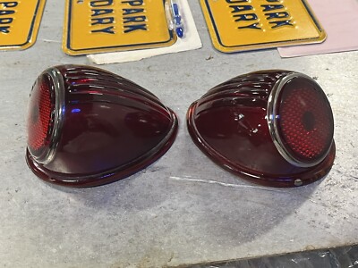 NOS 1938 1939 Hudson Tail Light Lens set 3Cpe VicCpe Convertibles