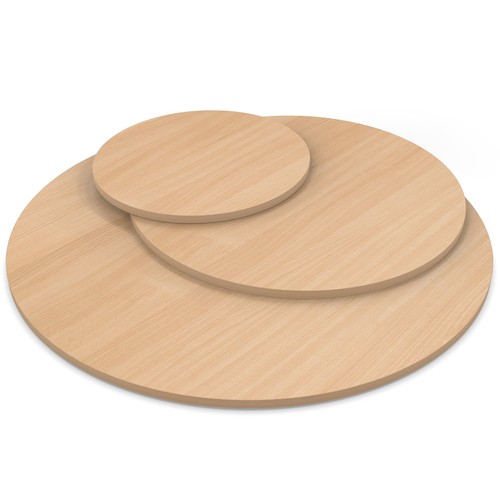 Decoración aglomerado 28 mm tablero redondo haya madera placa mesa de comedor mesa de centro - Imagen 3 de 5