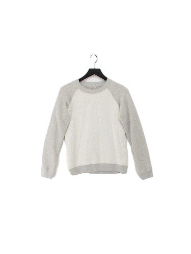 Jack Wills Damen Pullover UK 8 Grau Baumwolle mit Polyester Rundhals Pulli