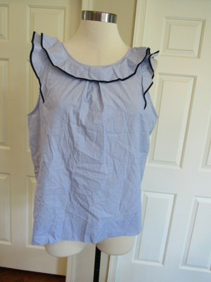 j crew sleeveless ruffle top