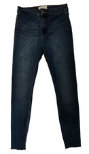 Free People Blue Stretch Denim Jegging Jeans Sz 27 x 26 Mid Rise